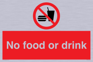 No food or drink